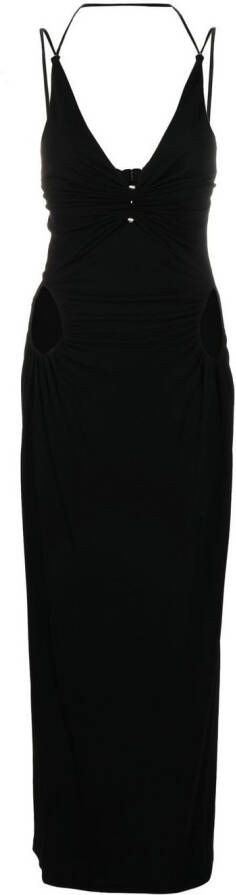 Dion Lee Uitgesneden maxi-jurk Zwart