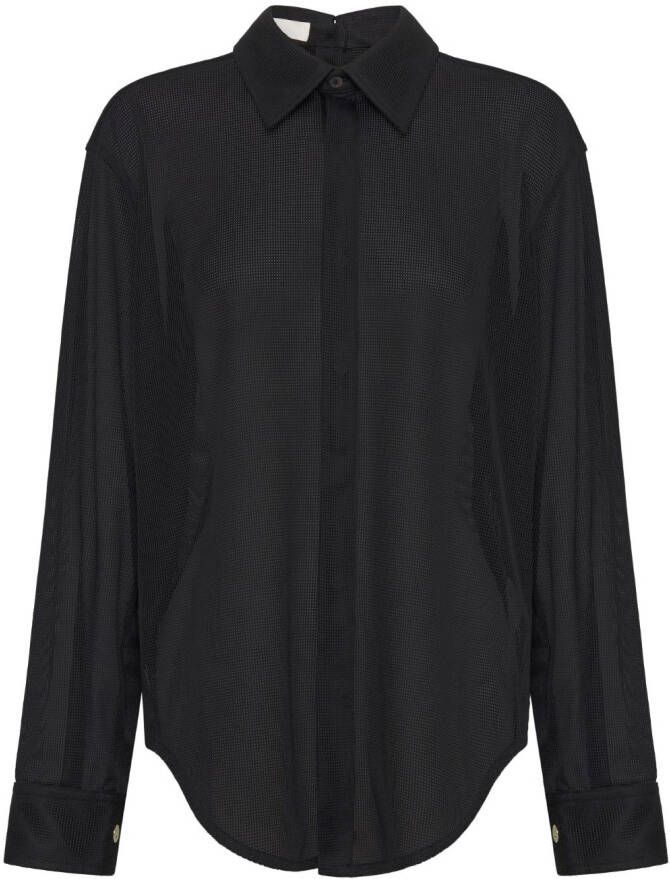 Dion Lee Semi-doorzichtige blouse Zwart