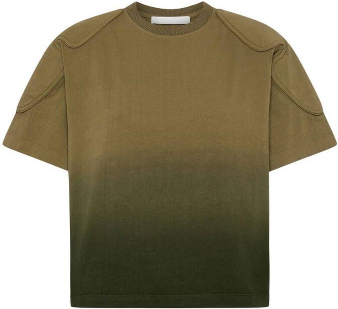 Dion Lee T-shirt met vervaagd-effect Groen