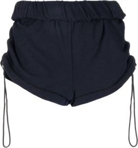 Dion Lee Trainingsshorts met opgerolde taille Blauw