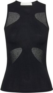 Dion Lee Doorzichtige tanktop BLACK