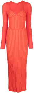Dion Lee Tweekleurige jurk Oranje