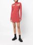 Dion Lee x Braid reflecterende jurk Rood - Thumbnail 1