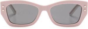 Dior Eyewear logo-print rectangle-frame sunglasses Beige