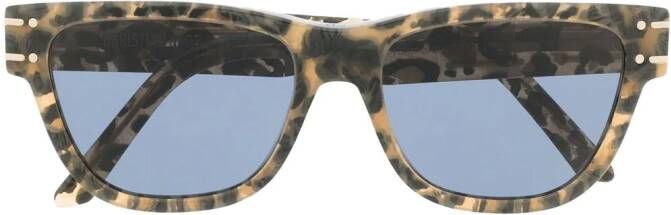 Dior Eyewear Zonnebril met luipaardprint Beige