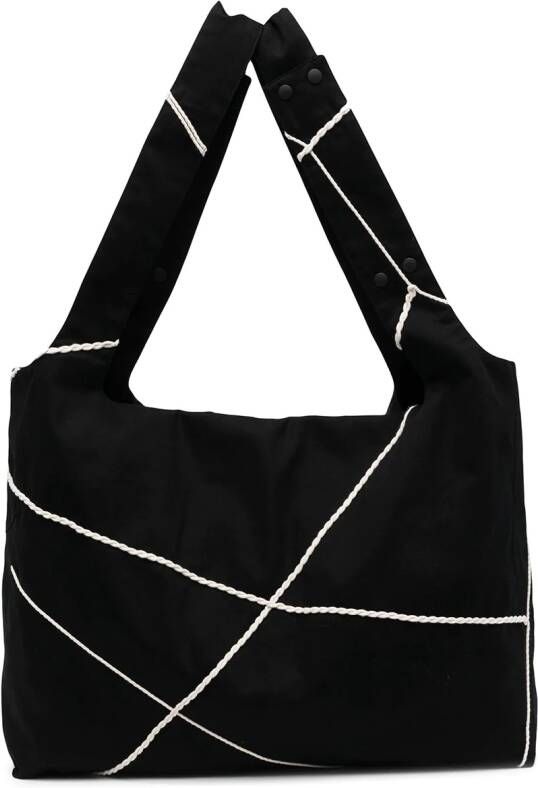 Discord Yohji Yamamoto Shopper met contrasterend logo Zwart