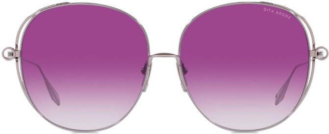 Dita Eyewear Arohz zonnebril met rond montuur Zilver