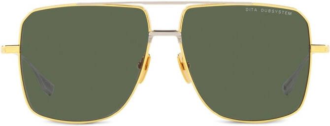 Dita Eyewear Zonnebril met metalen montuur Goud