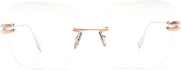 Dita Eyewear Embra bril met randloos montuur Zilver