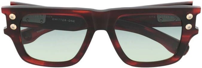 Dita Eyewear Emitter-One zonnebril met vierkant montuur Rood
