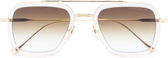 Dita Eyewear Flight.006 zonnebril met vierkant montuur Goud