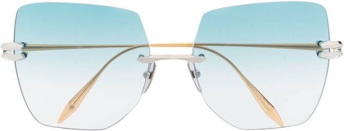 Dita Eyewear Zonnebril met vlinder montuur Goud