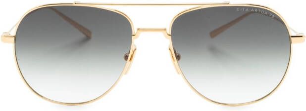 Dita Eyewear Zonnebril met rond montuur Goud