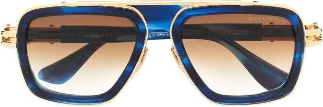 Dita Eyewear LXN-EVO zonnebril met piloten montuur Blauw