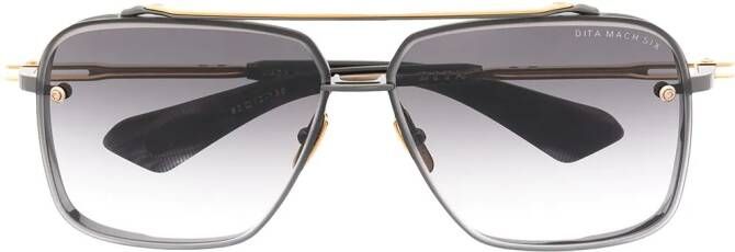 Dita Eyewear Mach 6 zonnebril met vierkant montuur Zwart
