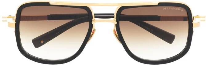 Dita Eyewear Mach-S zonnebril met piloten montuur Zwart
