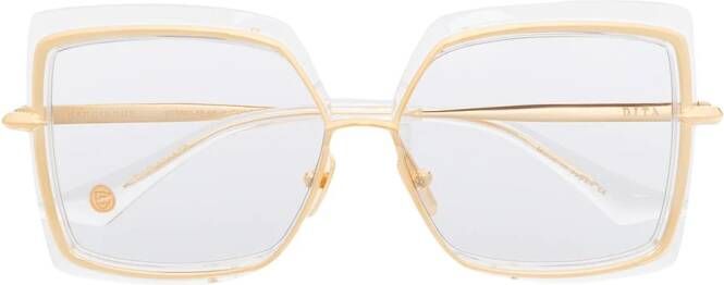 Dita Eyewear Narcissus zonnebril met vierkant montuur Goud