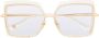 Dita Eyewear Narcissus zonnebril met vierkant montuur Goud - Thumbnail 1