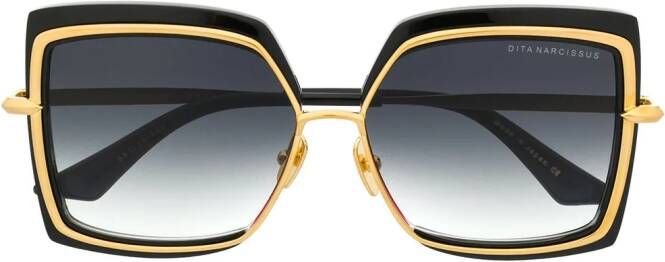 Dita Eyewear Oversized zonnebril met vierkant montuur Zwart