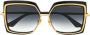 Dita Eyewear Oversized zonnebril met vierkant montuur Zwart - Thumbnail 1
