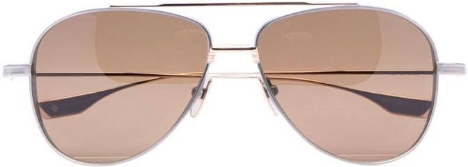 Dita Eyewear Zonnebril met piloten montuur Zilver
