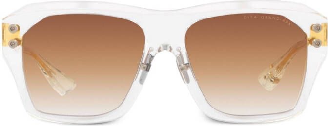Dita Eyewear Zonnebril met vierkant montuur Beige