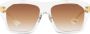 Dita Eyewear Zonnebril met vierkant montuur Beige - Thumbnail 1