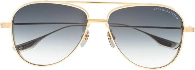 Dita Eyewear Subsystem zonnebril met piloten montuur Zilver