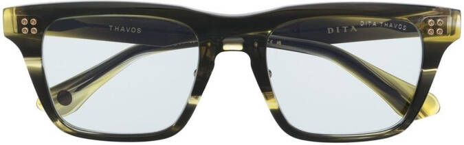 Dita Eyewear Thavos zonnebril met rechthoekig montuur Groen