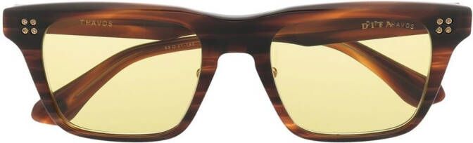 Dita Eyewear Zonnebril met vierkant montuur Bruin