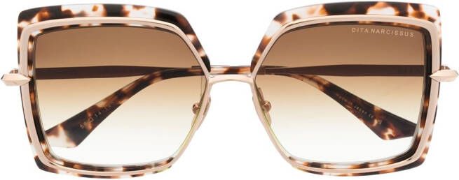 Dita Eyewear Zonnebril met vierkant montuur Goud
