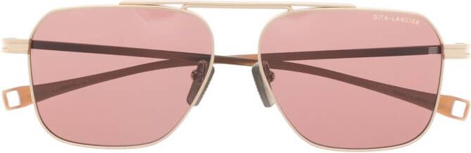 Dita Eyewear Zonnebril met piloten montuur Bruin