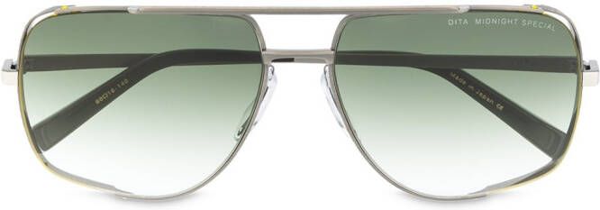 Dita Eyewear Zonnebril met piloten montuur Zilver