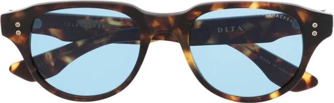 Dita Eyewear Zonnebril met rond montuur Bruin