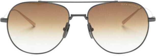 Dita Eyewear Zonnebril met rond montuur Zwart