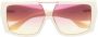 Dita Eyewear Zonnebril met vierkant montuur Beige - Thumbnail 1