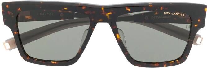 Dita Eyewear Zonnebril met vierkant montuur Bruin