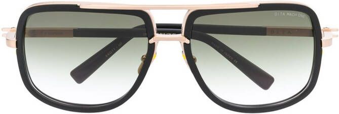 Dita Eyewear Zonnebril met vierkant montuur Bruin