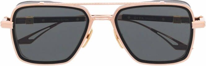 Dita Eyewear Zonnebril met vierkant montuur Goud