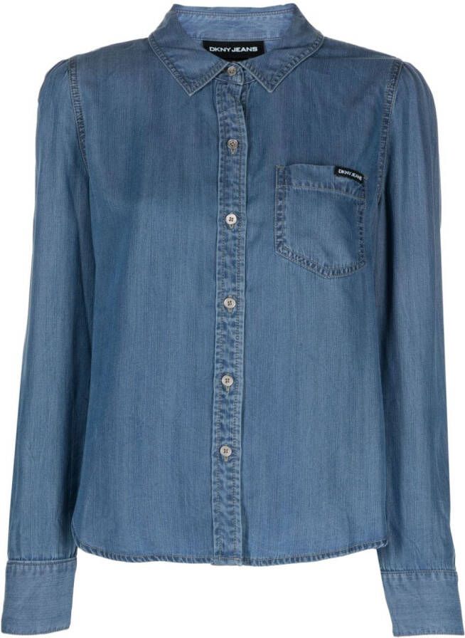 DKNY Button-up blouse Blauw