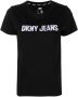 DKNY T-shirt met logo-reliëf Zwart - Thumbnail 1