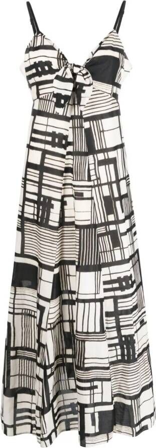 DKNY Midi-jurk met geometrische print Zwart