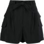 DKNY Geplooide shorts Zwart - Thumbnail 1