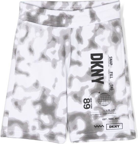 Dkny Kids Bermuda shorts met logoprint Wit