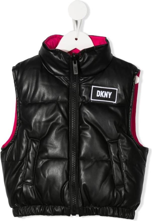 Dkny Kids Bodywarmer met logoprint Zwart