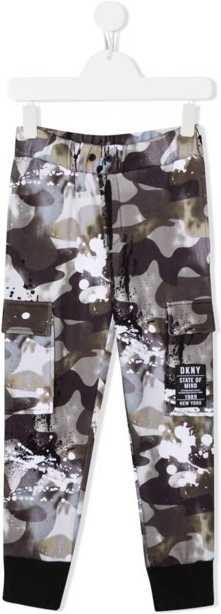 Dkny Kids Cargo broek met logopatch Wit