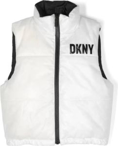 Dkny Kids Gilet met logoprint Wit