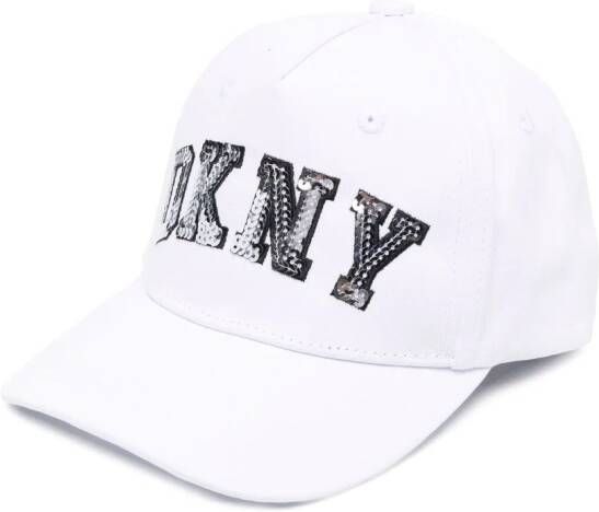 Dkny Kids Honkbalpet met geborduurd logo Wit