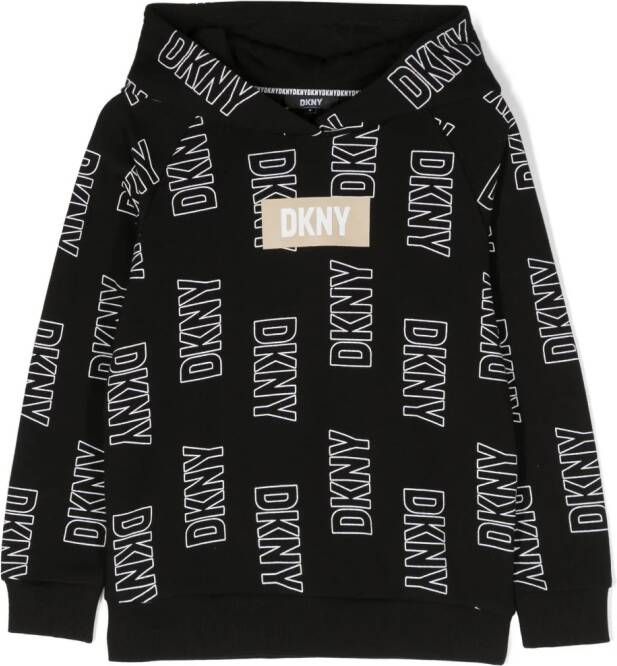 Dkny Kids Hoodie met logoprint Zwart
