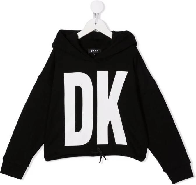 Dkny Kids Hoodie met logoprint Zwart